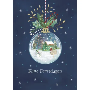 Kaarten - Kerst - Hangpak - Doorzichtige kerstbal - 10st. - HPK.1019