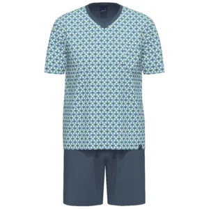 Ammann Herenpyjama: Korte mouw / short, blauw ( AMM.679 )