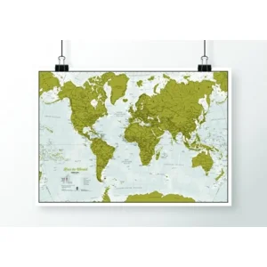 Maps International Wereldkaart met luxe afwerking - Kras de wereld