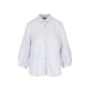 Punto One Dames bloes: Iba, Licht blauw, Linnen / viscose ( ONE.80 )