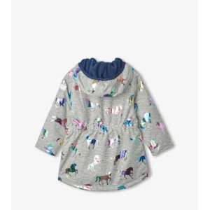 Hatley Meisjes Micro Fleece Jas Rainbow Horses