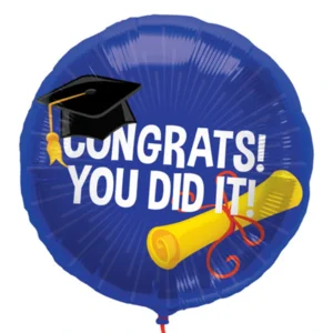 Folieballon - Geslaagd - Congratulations, you did it - 45cm - Zonder vulling