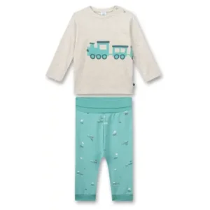 Sanetta Jongens pyjama: Trein motief, 100% katoen, vanaf 9 maanden ( SAN.81 )