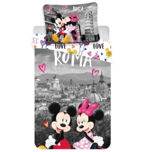 Mickey en Minnie Mouse dekbedovertrek "Love"