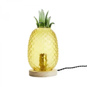 BALVI - Tafellamp Ananas Glas Geel 32cm