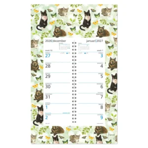 Kalender - Vlinders in het groen - Franciens katten - Omleg op schild - 2027