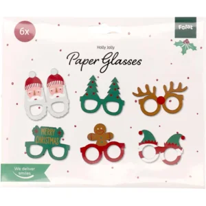 Brillen Set - Kerst - Karton - 6dlg.