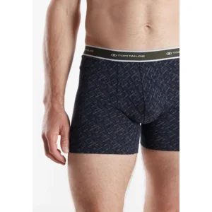 Tom Tailor Boxer: Long Pants, Blauw + groen, Duopack ( TOM.49 )