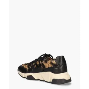 Dwrs Los Angeles Teddy Zwart/Bruin Damessneakers