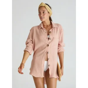 Heaven oversized boyfriend shirt in oudroze