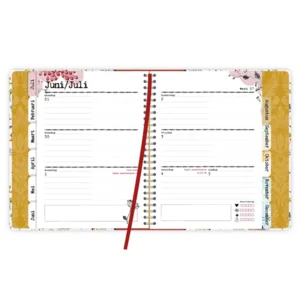 Week planner - Agenda - 2026 - Studio onszelf - Flower field - 16,3x20,3cm