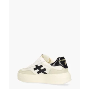 Another Trend A035 Off-White/Zwart Damessneakers
