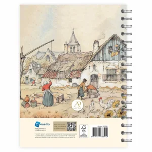 Bureau agenda - 2027 - Anton Pieck - Boerderij - Met spiraal - 17,6x23,8cm