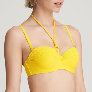 Marie Jo Swim Priscilla voorgevormde strapless bikini in geel