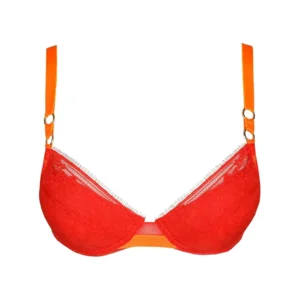 Sarda Lovelace push-up bh in rood