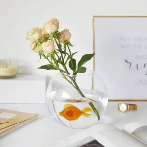 Balvi Vaas Vis Amber Rond Glas