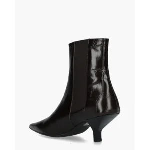 Ras 8239 Bruine Croco Dames Enkellaarsjes