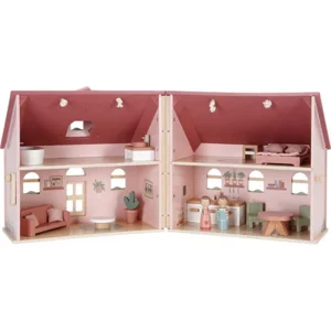 Poppenhuis - Klein - Incl. basisinrichting - 27,5x30x28cm