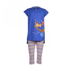 Woody Pyjama Koningsblauw Giraf 201-1-POS-S/875
