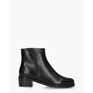 Everybody 11653 Donkerbruin/Zwart Dames Enkelboots