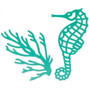 Couture creations - Seahorse & coral - embossing