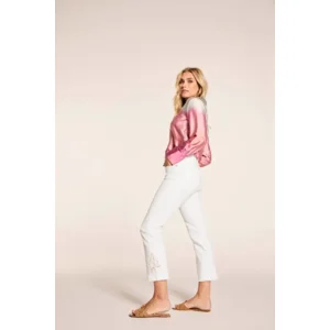 Para mi dames Broek: Kim Ajour, Color denim, White, L25 ( PARA.354 )