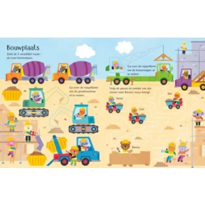 Boek - Uitwisboek - Vrachtwagens en graafmachines - 3+