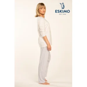 Eskimo Dames Pyjama: Annabel, strop, 100% Katoen, tot 3XL ( ESK.1738 )