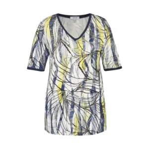 KJ Brand T-shirt: Blauw geprint tot maat 54 ( BRA.230 )