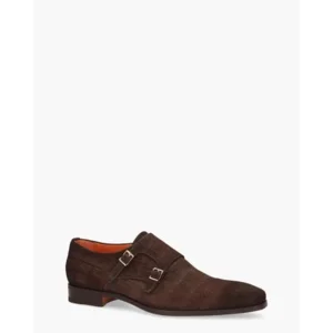 Santoni 10053 Bruin Heren Gespschoenen