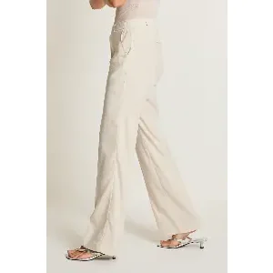 Para Mi Linnen Broek: Hannah, flowy linnen, Sand kleur ( PARA.414