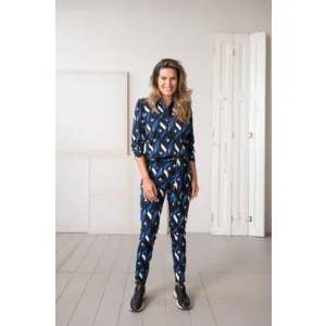 Bloesje Print Evi  Zoso Blauw/zwart XL