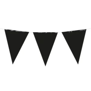 Vlaggenlijn - Zwart - 10m