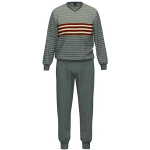 Ammann Heren pyjama: Grijs gestreept ( AMM.507 )