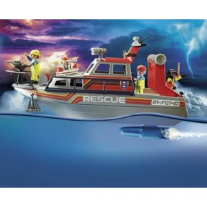 PLAYMOBIL City Action - Redding op zee: brandbestrijdingsmissie met reddingskruiser - 70140