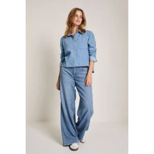 Para Mi Jeans bloes: Evi Blouse, daily denims, mid sky blue ( PARA.361 )
