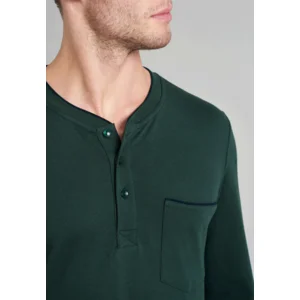 Schiesser – Fine Interlock – Pyjama Heren – 175640 – Dark Green.