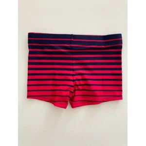 Bomain Stripes zwemshort voor jongens in rood en blauw