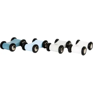 Small Foot Houten Speelgoed Racebaan Blauw met 4 Autootjes