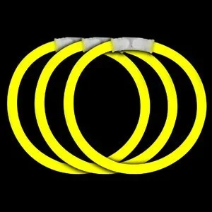 Gele glow armbanden
