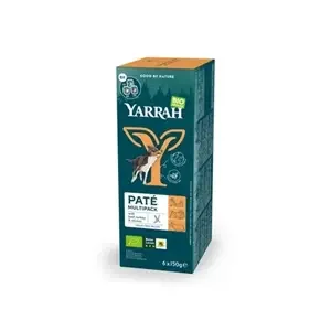 Yarrah Organic Hond Multipack Paté Kalkoen/Kip/Rund 6X150 gr