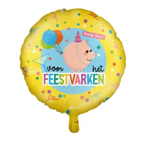 Folieballon - Voor het feestvarken - 46cm - Zonder vulling