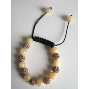 Fantasiejuweel armband Amber/zwart