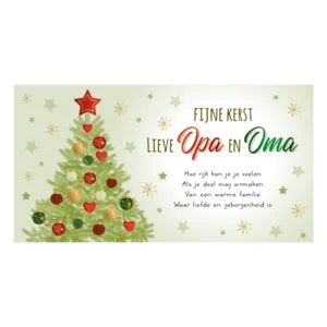 Kaart - Kerst - Intense - Fijne kerst opa en oma - KIP17-B