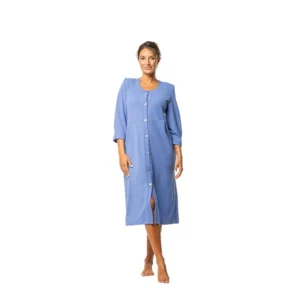 Egatex zomer kamerjas: Blauw, met knopen ( EGA.482 )