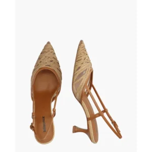 Lola Cruz Cleo Beige/Bruin Dames Slingbackpumps