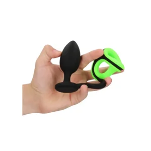 Ouch! Glow in the Dark Butt Plug Met Ball Strap 10 Cm