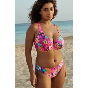 Prima Donna Swim Najac voorgevormde plunge bikini in roze met bloemenprint