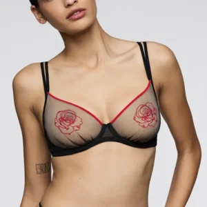 Sarda Mayela beugel bh in zwart en rood