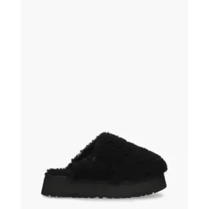 Ugg Maxi Curly Platform Zwart Damespantoffels